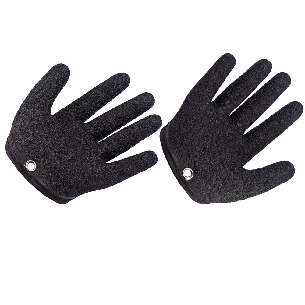 Anti-Slip Full Finger Fishing Gloves Cutproof Durable Work Gloves Fisherman Protect Hand Fish Grab Latex Hunting Gloves