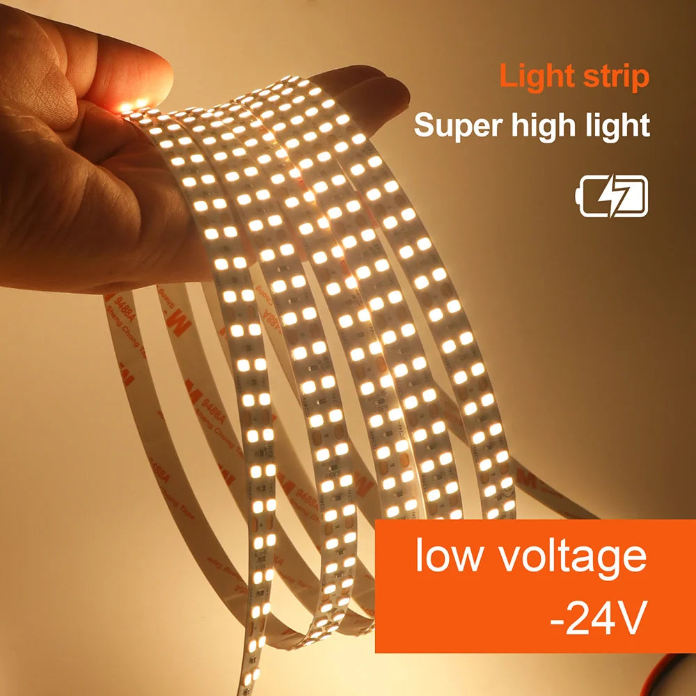 LED Strip Light RA98 5mm 8mm PCB 5m 10m 24V 2835 120 240 LEDs Flexible Adhesive Tape 2700K 3000K 3500K 4000K 5000K 6000K Decor