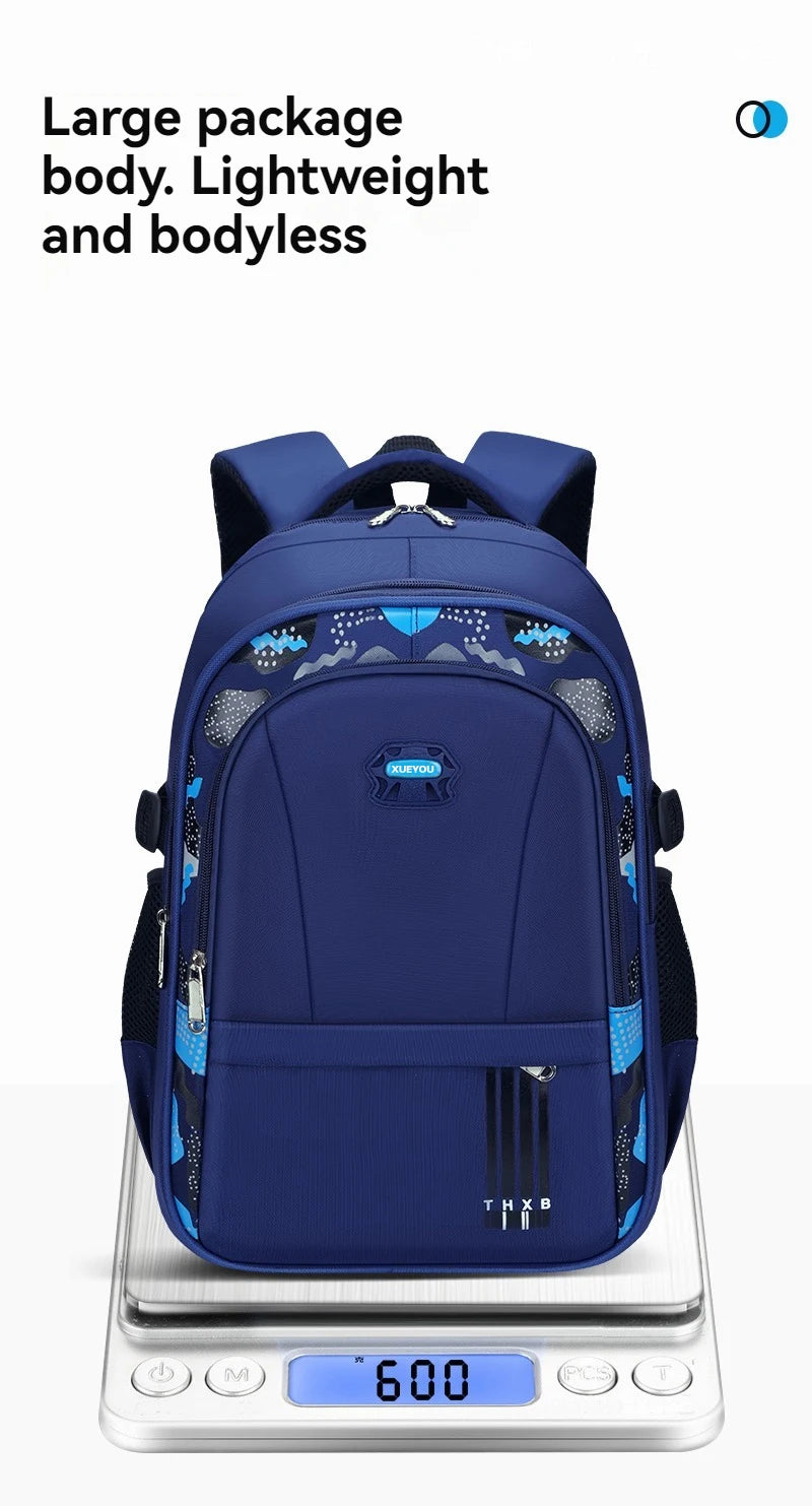 New Elementary School Students Schoolbag Boys 1-3-6 Grades 6-12 Years Old Lightweight Leisure CHILDREN'S Shoulder Bag Large Capa