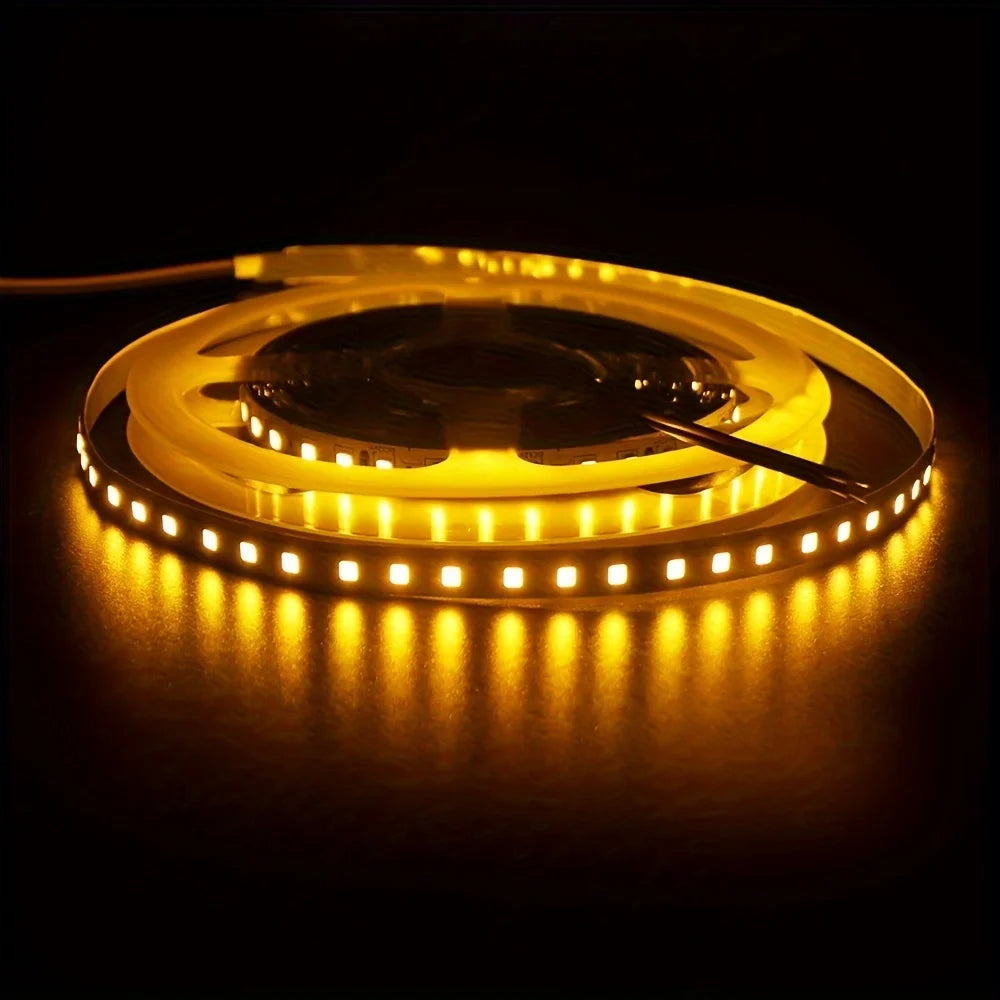 12V Led Strip Light, 8mm Wide, 120 Leds/M, Total 600 Leds, Warm White 3000K/Natural Light 4000K/Red Light/Green Light/Blue Light/Pink Light/Gold Light Tape Light, Under-Cabinet Light, 16.4 Feet (Approximately 5m) Led Strip Li