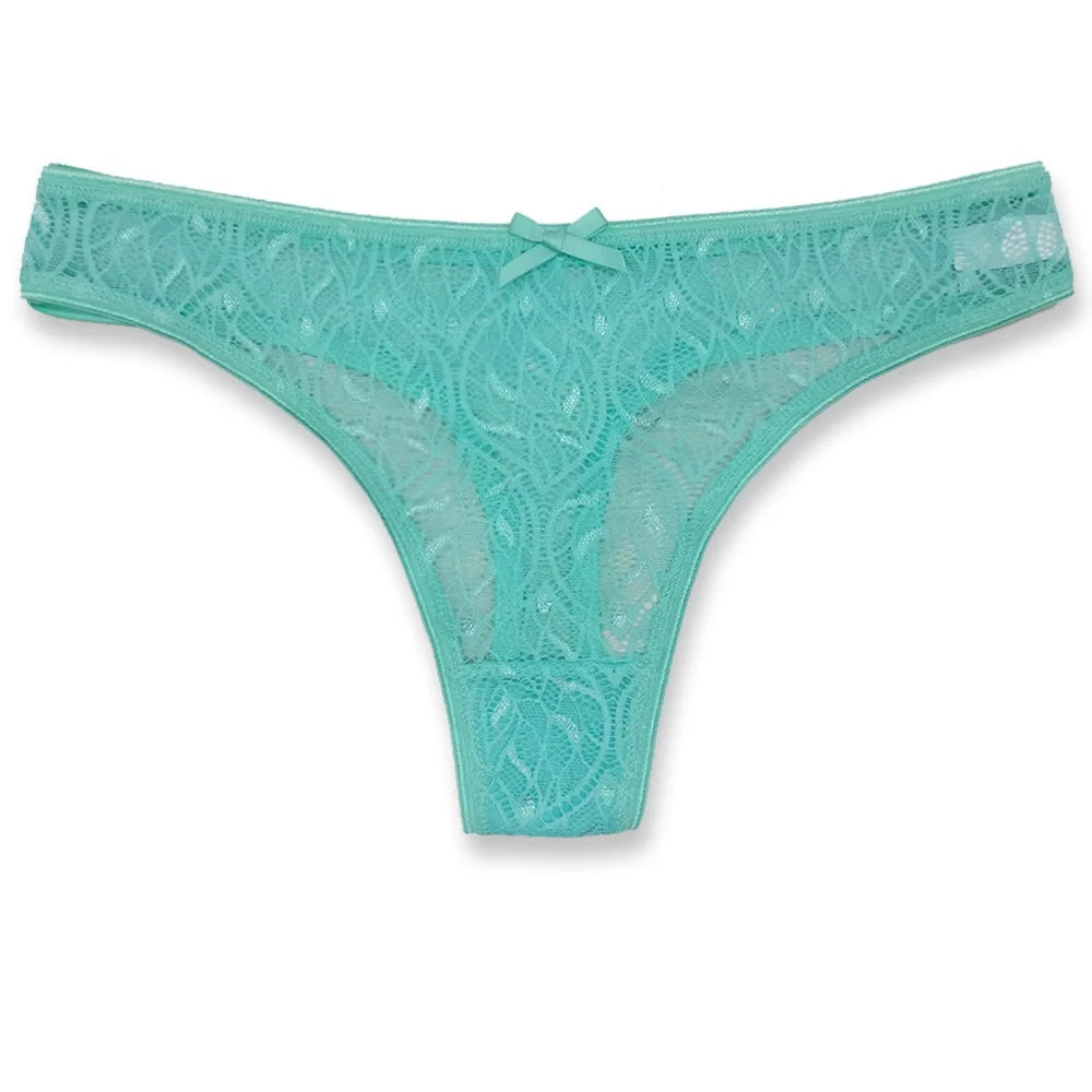 6 pcs of fashionable lace, comfortable, breathable and sexy thong pants.