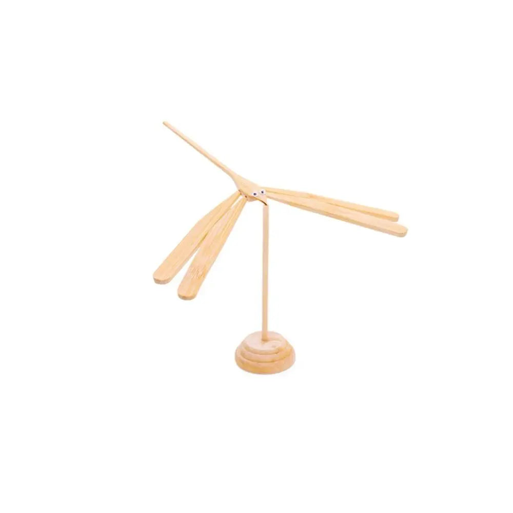 Educational Toys Easter Scientific Display Model Balance Dragonfly Toys Wooden Flying Arrow Toys Balanced Bamboo Dragonfly
