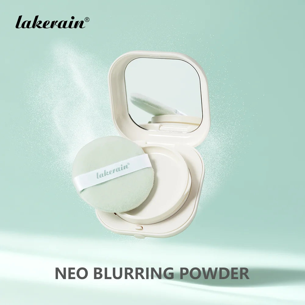 Lakerain Blurring Oil Control Powder Smooth Matte Finish Sweat Humidity Resistant Leak-Proof Design Blurring Hydrating Powder