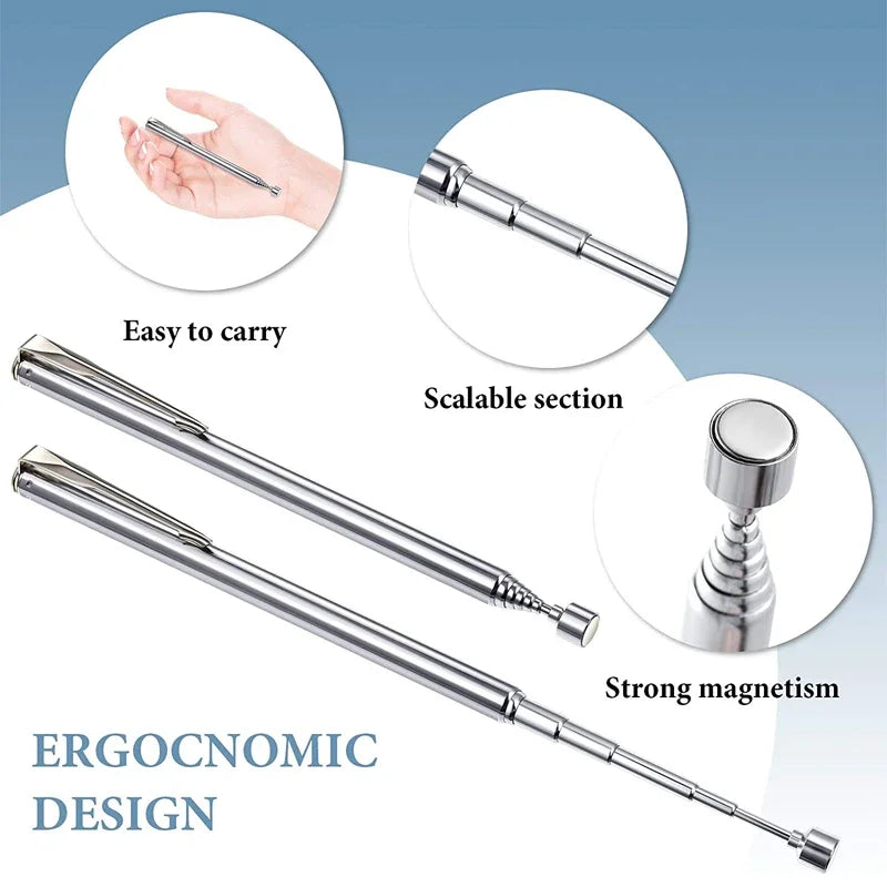 Telescopic magnetic pen mini portable retractable pick-up rod can pick up nuts and bolts convenient tool
