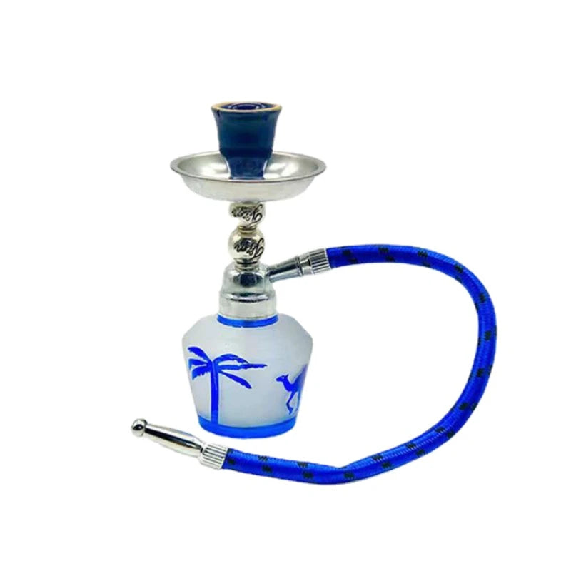 Mini Single Hose Shisha Pipe Hookah Kit Chichas Narguile Nargila Sisha Sheesha Water Pipe Bar Completo Glass Hookah Shisha Set