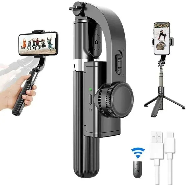Gimbal Handheld L08 Auto Anti-shake Stabilizer Travel 360° Rotating AR Intelligent Following Bracket Vlog Shooting Smartphone