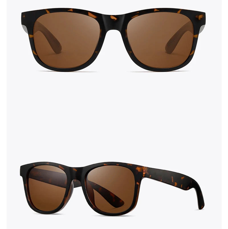 Peekaboo outdoor polarized sunglasses fashion men driving square sun glasses uv400 male travel accessories 2025 brown green