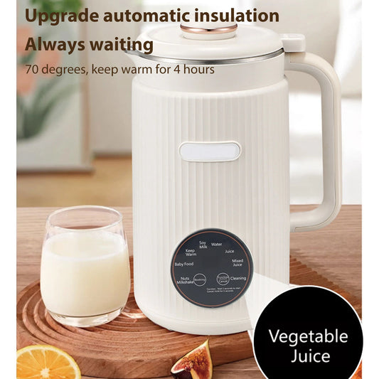 Soy Milk Maker 8-in-1 Programmable Blender with Digital Display 12 Stainless Steel Blades Auto Cleaning 8H Keep Warm Function fo