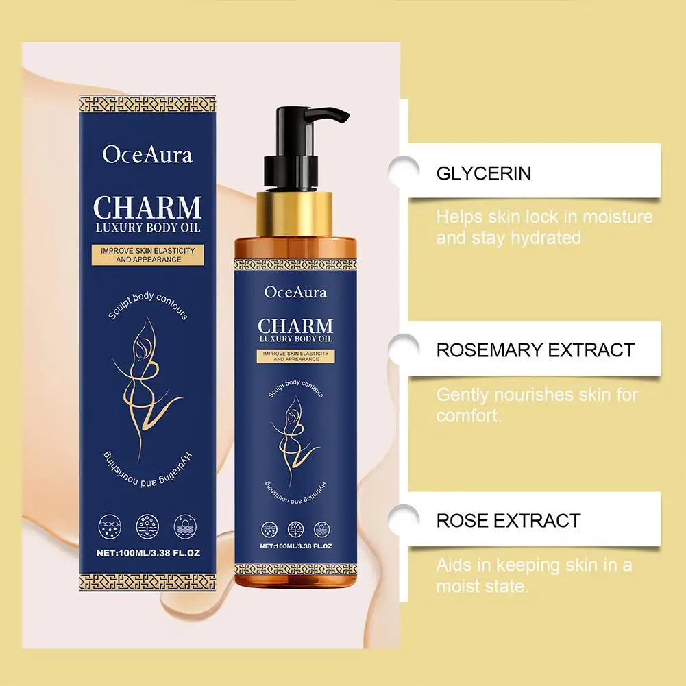 OceAura Natural Plant Oil Body Oil Moisturizes Softens Skin Reduce Cellulite Leaving Supple Gentle Refreshing Smooth Non-sticky