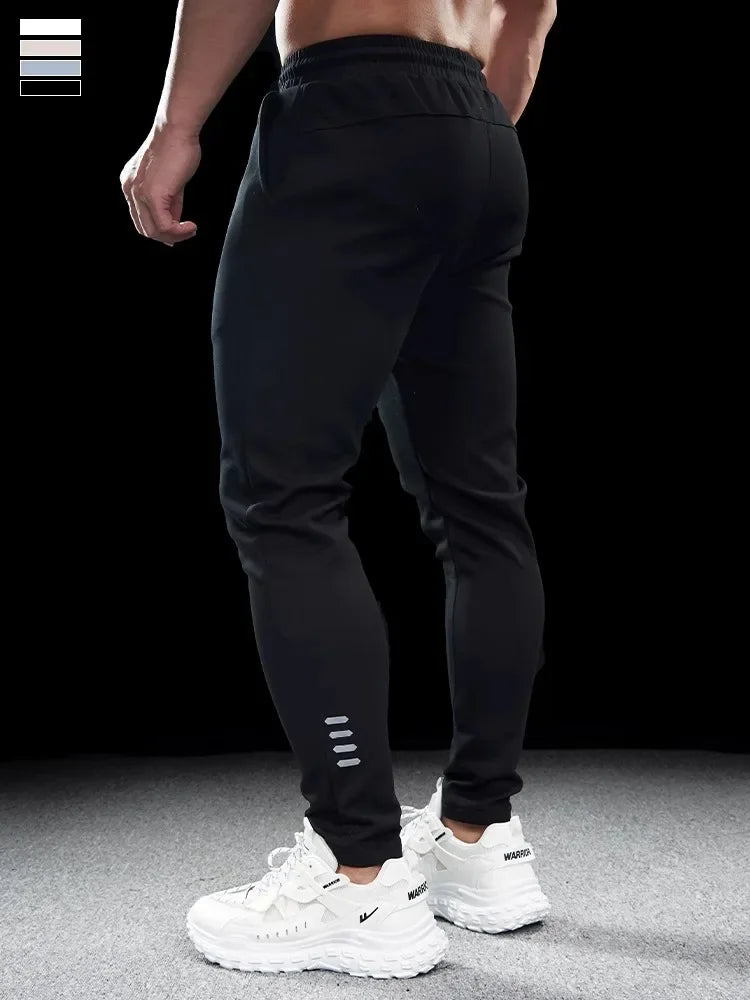 Men's Sports Gym Fitness Casual Slim Stretch Running Pants Tops Men's Quick-drying Breathable Training Pants Autumn Winter