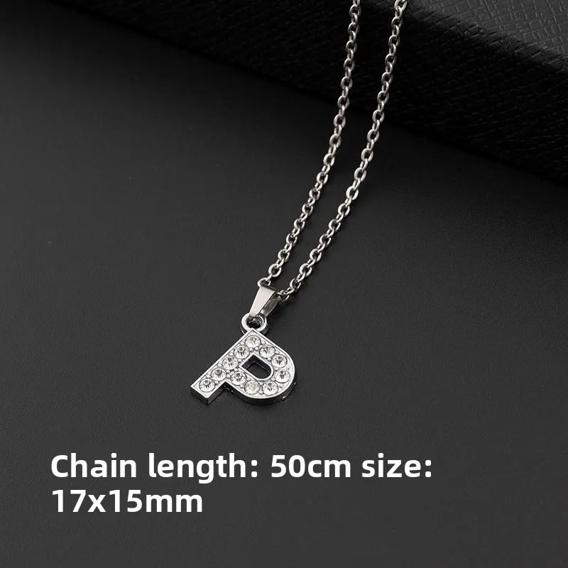 26-Letter Necklace Pendant Alphabet Jewelry Necklace Fashion Decorative Necklace