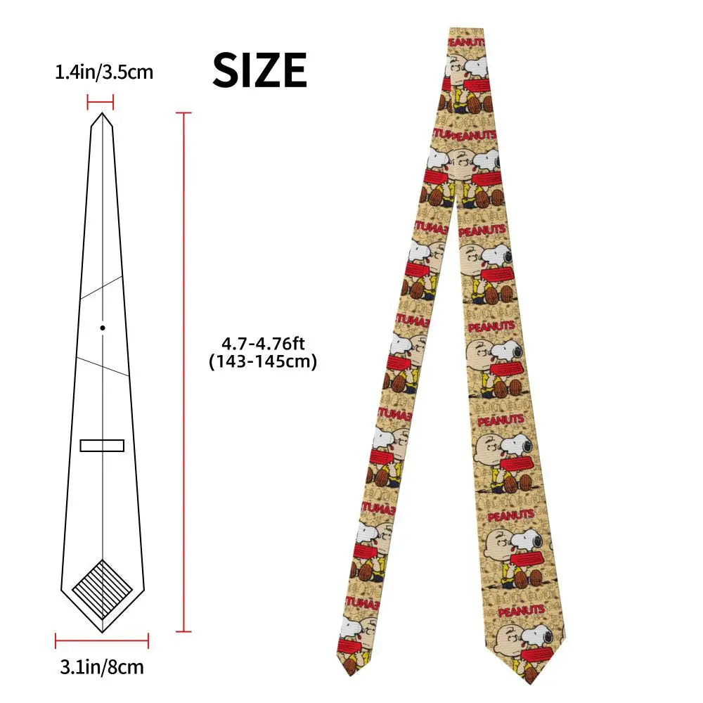 Personalized Fashion S-Snoopys Neckties Men Silk Cartoon Office Neck Tie