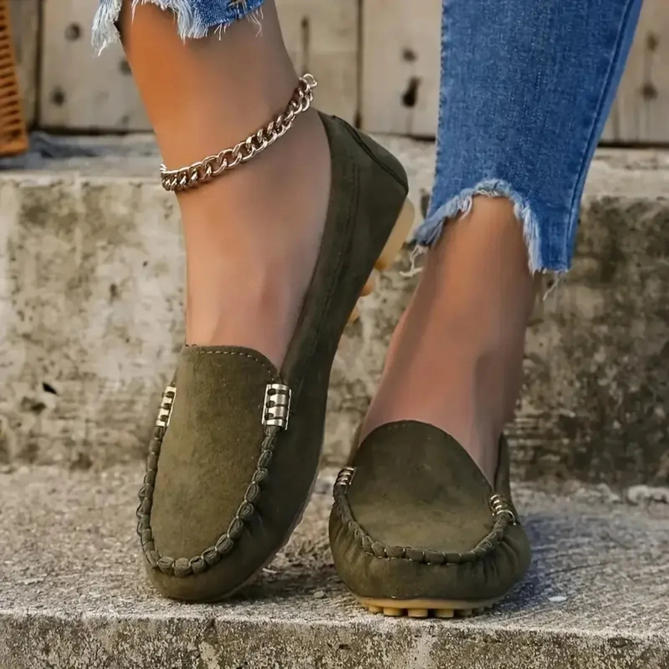 Women Flats Spring Autumn Wear-resisting Loafers Casual Fashion Single Shoes Non-slip Soft Flat Sneakers Women Zapatos De Mujer