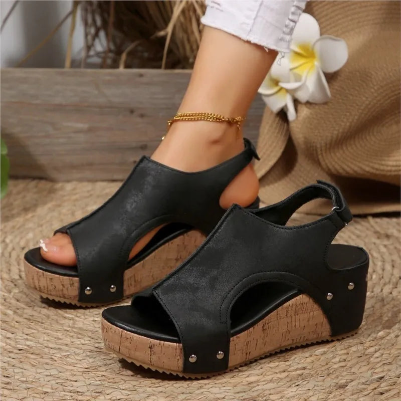 Fashion Woman Sandals Shoes Wedge Ladies Shoes Breathable Slip On Women's Sandals Comfortable Sandalias Mujer Footwear Female