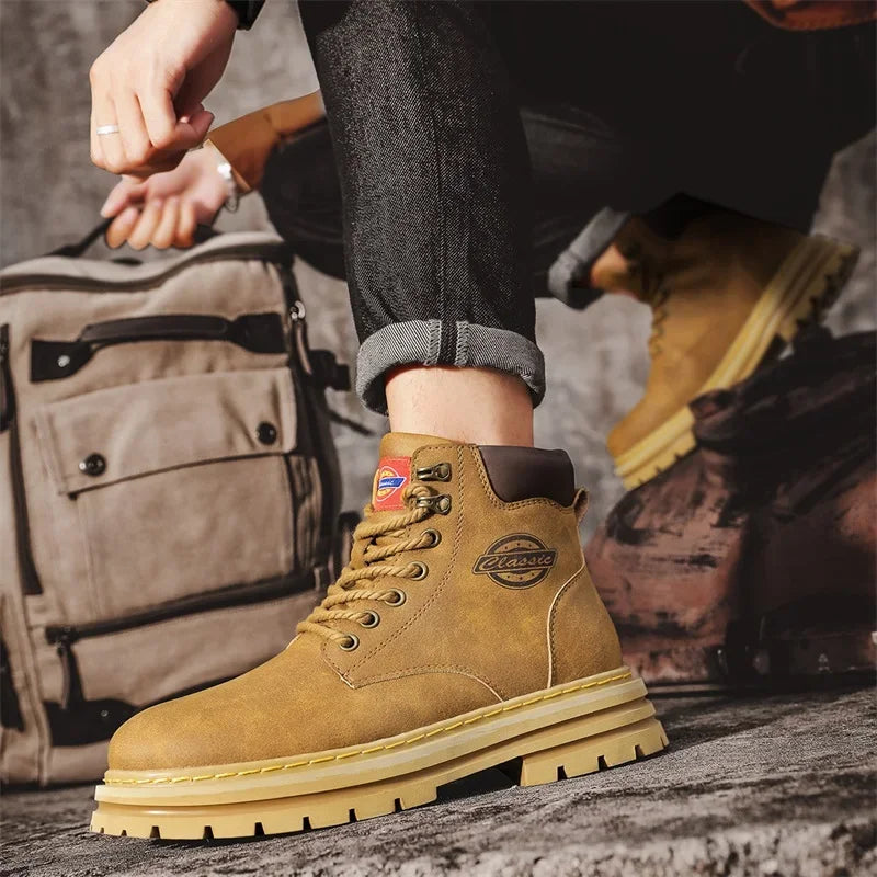 Genuine Leather Boots for Men Shoes Men's Shoe Luxury Shoes High Quality Casual Sneakers Taco Ankle Boots Dress Booty Man Mens