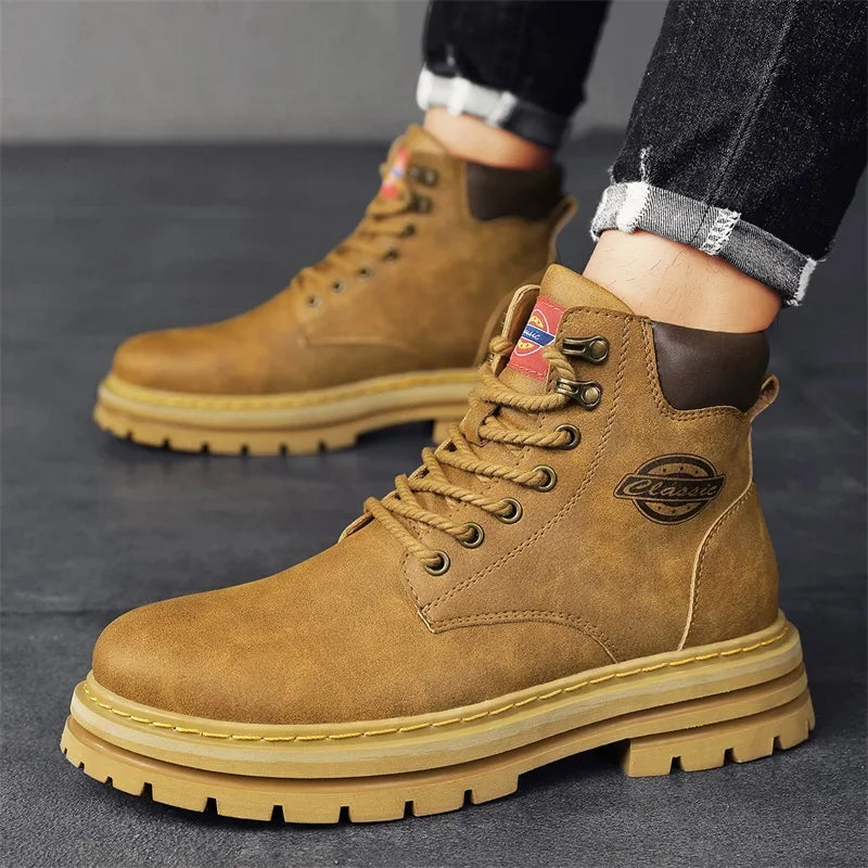Genuine Leather Boots for Men Shoes Men's Shoe Luxury Shoes High Quality Casual Sneakers Taco Ankle Boots Dress Booty Man Mens