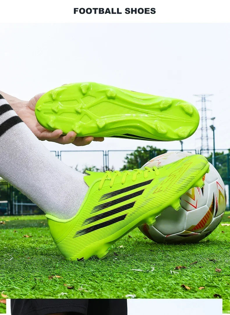 Adult Football Shoes Lightweight Wear-resistant Soccer Boots Anti-slip Outdoor Turf Training Sports for Men Youth Daily Match