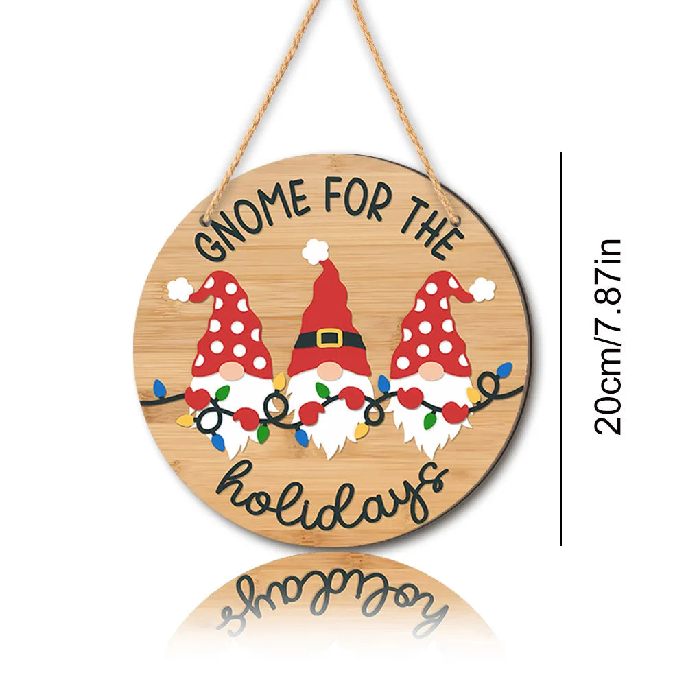 Christmas Christmas Tree Welcome Sign 2d Flat Wooden Holiday Party Hanging Sign Ornaments For Home Garden Decor Christma