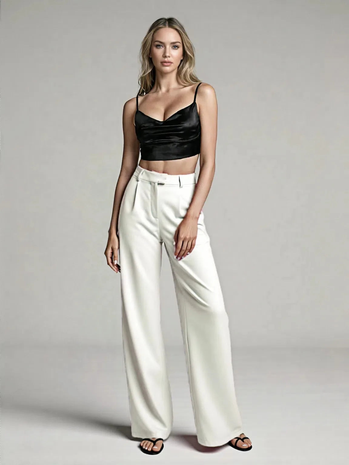 2025 New Pants Commuting High Waist Drape Straight Pants Formal Pants Casual Suit Long Pants Women