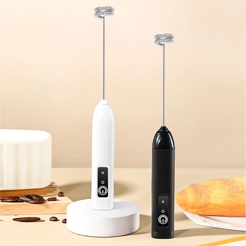 Xiaomi Cordless Electric Milk Frother Hand Mixer Whisk, USB 3 Speeds Handheld Milk Foamer for Coffee Cappuccino Mini Blender