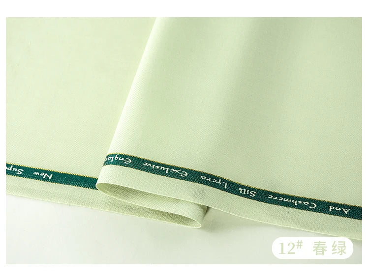 High Count 50% Worsted Wool Fabric For Suits Sewing Blazer Vest Pants Coat DIY High End 280g/m Serge Cloth Material 50X150cm