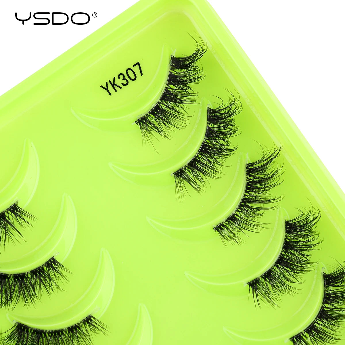 YSDO 3/7/10 Pair Half Eye Lashes Soft Natural Fake Lashes Look Short Wispy Clear Band Fox Eye Lash Faux 3d Mink Eyelashes Makeup