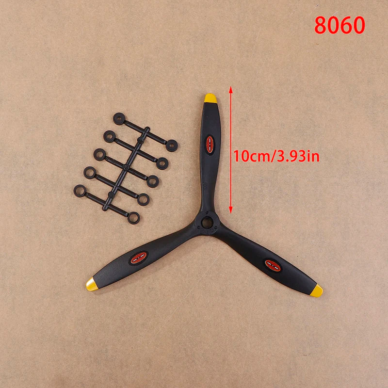 RC Modeled Airplane with 3-Blade 8060 9060 1060 1170 1370 Propeller, Perfect for Electric or Methanol Gas Engines