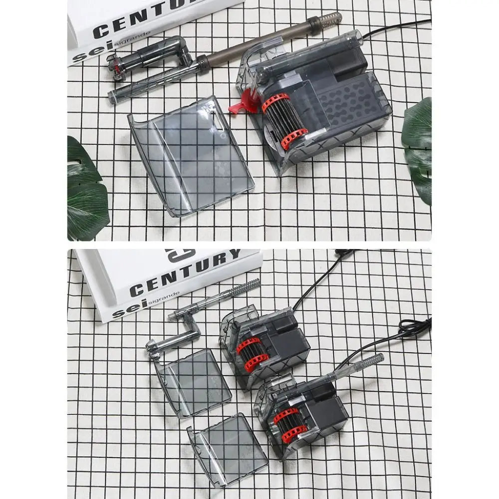 waterfall Fish tank filter wall-mounted 3 in 1 Waterfall Filter Box Built-in Silent Circulating Water Purifier for Home