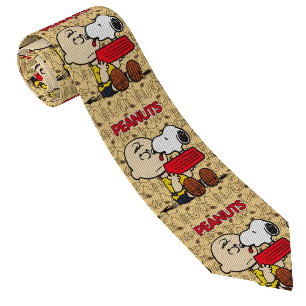 Personalized Fashion S-Snoopys Neckties Men Silk Cartoon Office Neck Tie