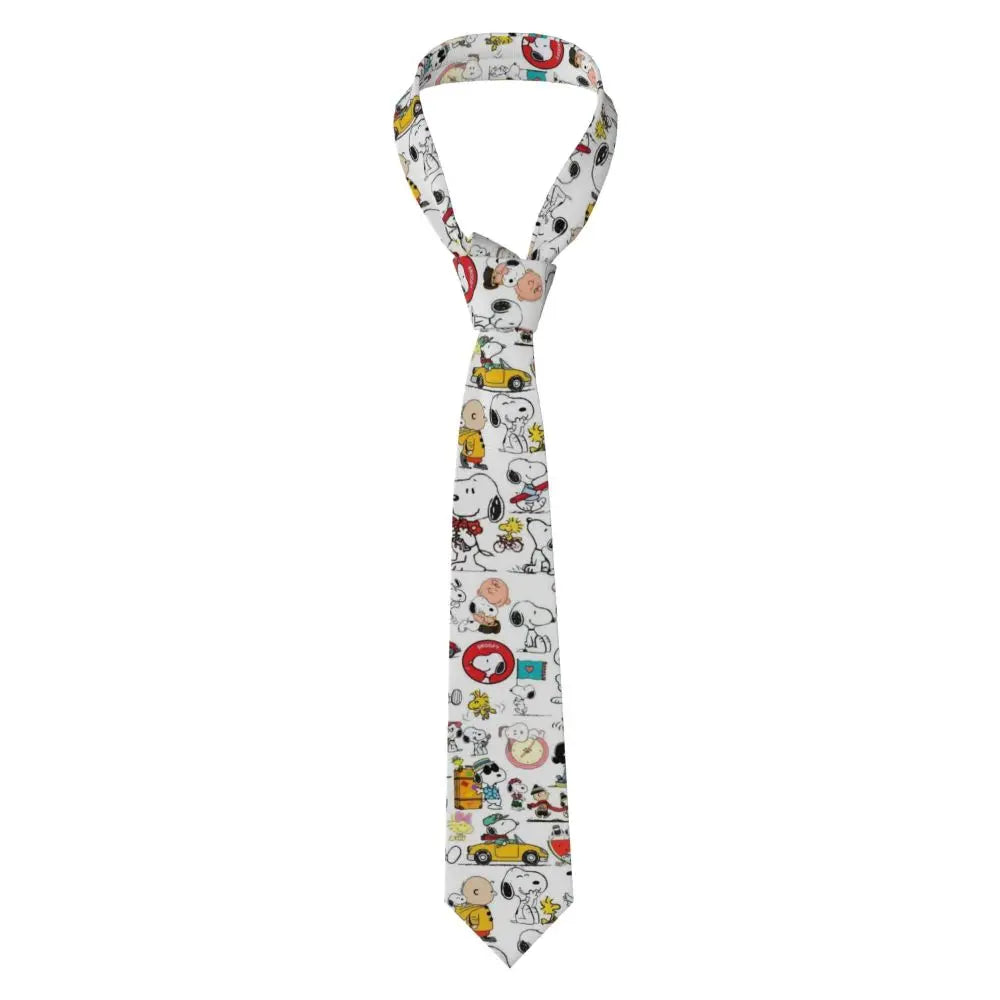 Personalized Fashion S-Snoopys Neckties Men Silk Cartoon Office Neck Tie