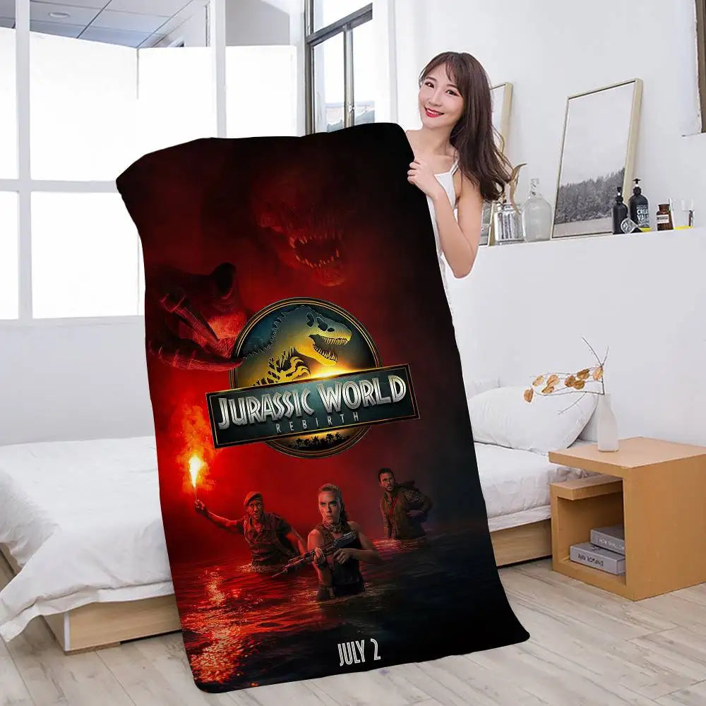 Jurassic World Rebirth movie Cartoon Beach Towel Cute Kawaii Room Decor Bath Girls Children Hand Towels For Bathroom Shower