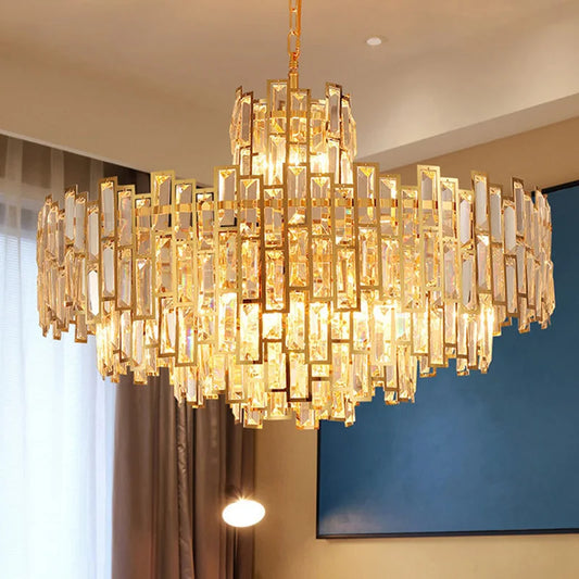 Luxury Crystal Chandelier Ceiling Light Fixture Dining Table Light Led Lighting Lamps Living Rooms Żyrandol Pendant Ceiling Lamp
