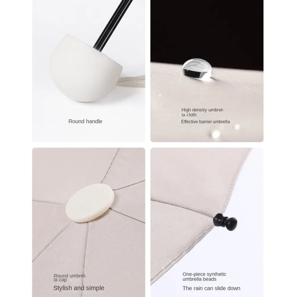 Mini Capsule Folding Umbrella Vinyl with Box Sun Rain Umbrella UV Sunshade Dual Use Protection Travel Accessoreis for Outdoor