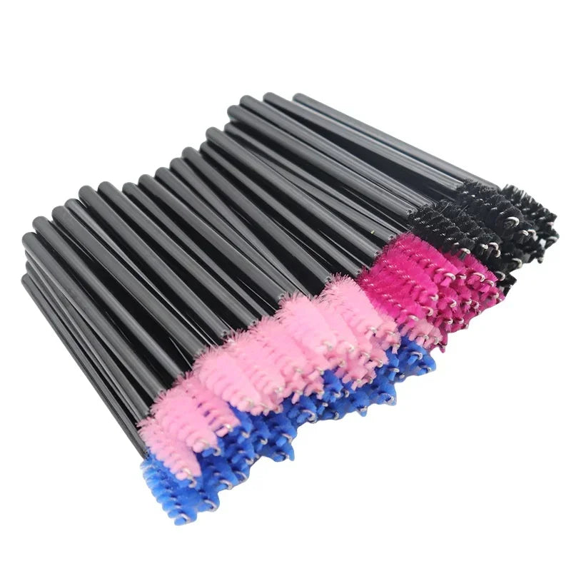 50/100 Disposable Eyelash Micro Brush Eyebrow Comb Mini Mascara Wand Applicator Microbrush Lash Extension Supplies Makeup Tools