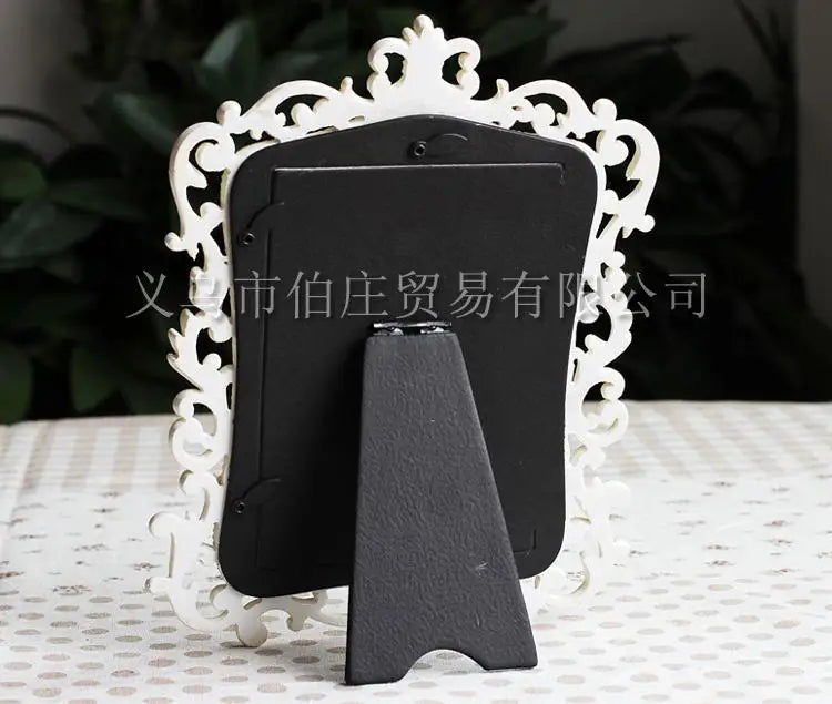 Wholesale of 6-inch Pastoral Photo Frames, Resin Painted Photo Frames, Rose Creative Photo Frames