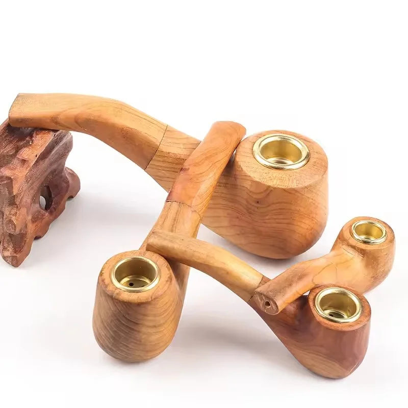 Solid Wood Smoking Pipe Classic Smoking High Quality Wood Tobacco Pipe Smoke Smoking Accessories