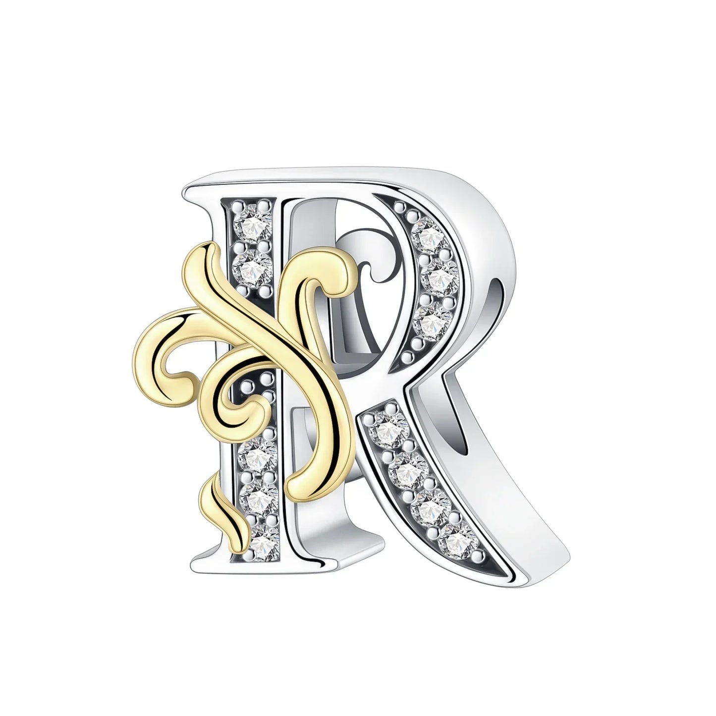 925 Sterling Silver  A-Z 26 English Letters Retro Fashion Pendant Fit Original Bracelet Charm Beads Necklace Diy Female Jewelry