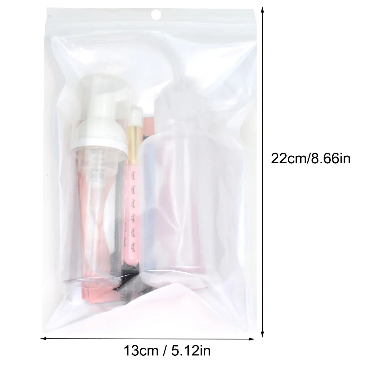13Pcs Set Washing Kit 5 in 1 Lash  Bottle Eyebrow Mascara Wand Eye Pad PatchesShampoo Eyelash Brush Soap Foam Extension Cleaning