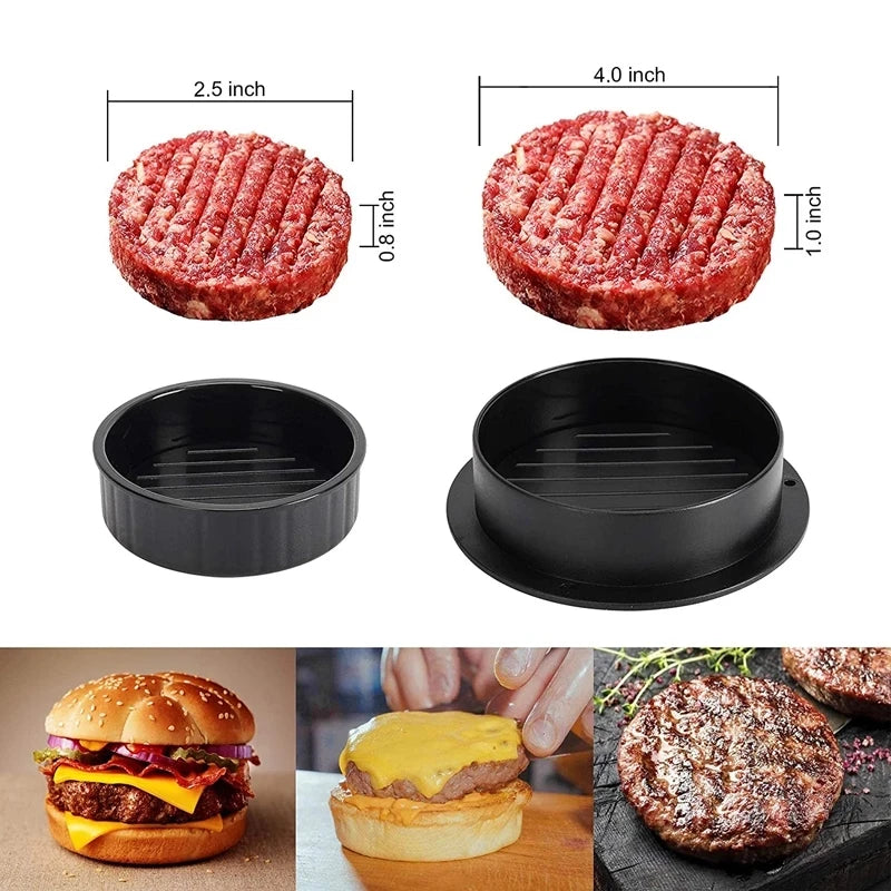 ABS Hamburger Press Meat Pie Press Stuffed Burger Mold Maker with Baking Paper Liners Patty Pastry Tools BBQ Kitchen Accessories