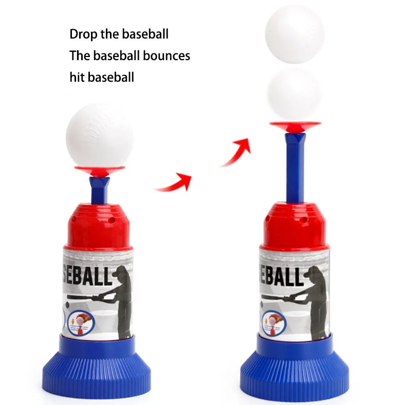 Baseball Ball Toys Backyard Outdoor Sports Toy Adjustable Automatic Pitching Baseball Machine Games Sets Birthday Kids Boy Gift