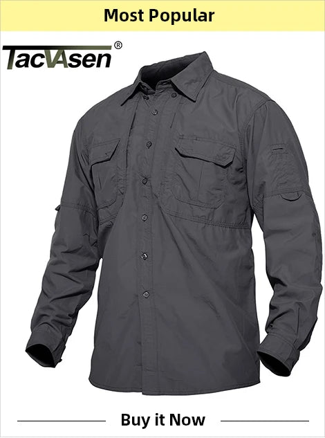 TACVASEN Quick Dry Outdoor Hiking Pants Men Summer Lightweight Rip-stop Cargo Work Trousers Multi-Pockets Camping Fishing Pants