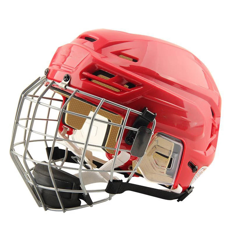 Ice Hockey Helmet Tactical Sports Rugby Adjustable Hockey Helmet Full Face Adult Safety Top Equipment Face Protective Equipment