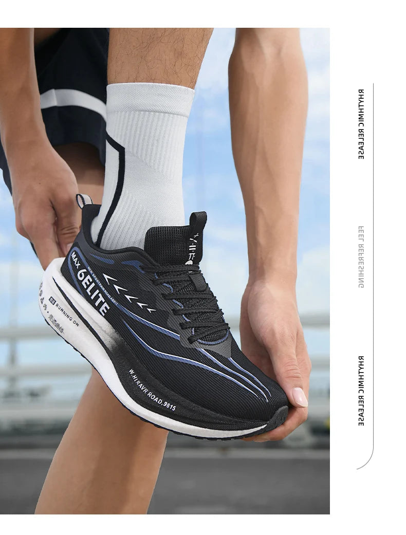 Running Shoes Men High Quality Full Palm Carbon Plate Cushion Professional Training Shoes Lightweight Wear-Resistant Sneakers