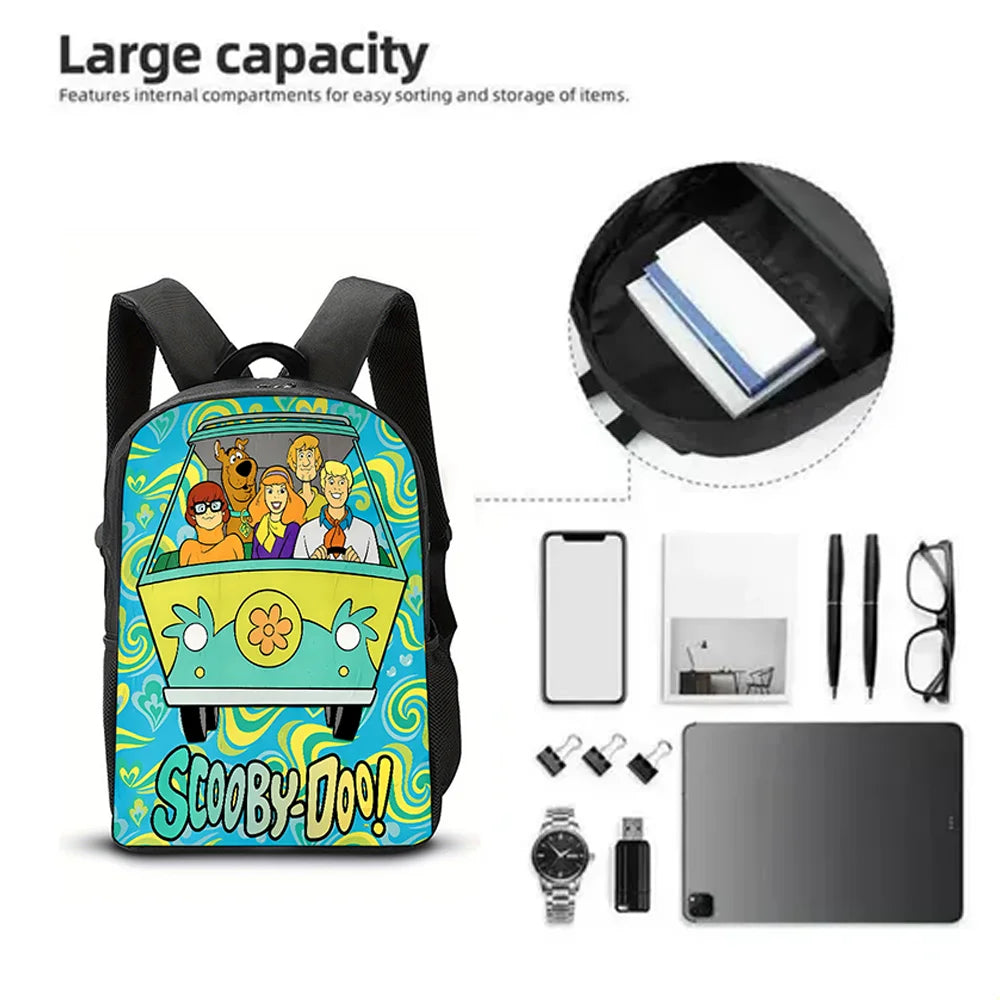 Cartoon Scoobys Doo School Bags for Boys Girls Child Scooby-Doo School Bag16 Inch Light Weight & Durable Kids Mochila Backpack