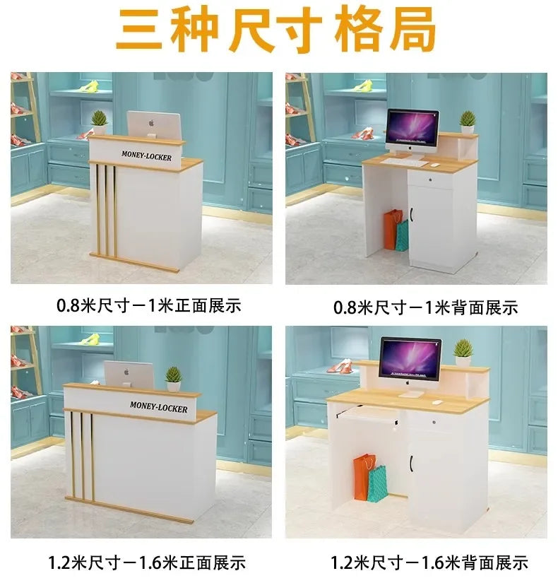 Modern Salon Bar Counter Simple Beauty Small Clinic Hair Salon Reception Desk Escritorio De Recepcion Commercial Furniture