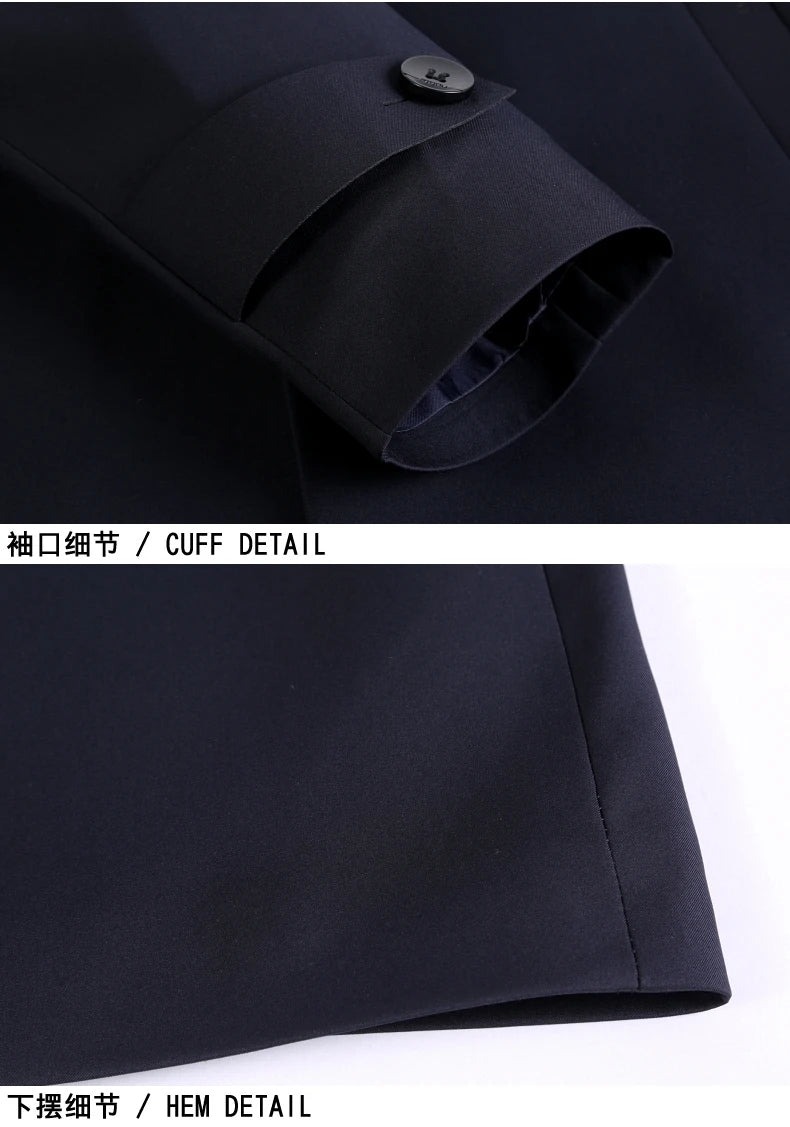 2025 New Wool Trench Coat in The Long High-end Handsome Men Lapel Large Size Spring and Autumn Old Dad Business Coat  M-4XL
