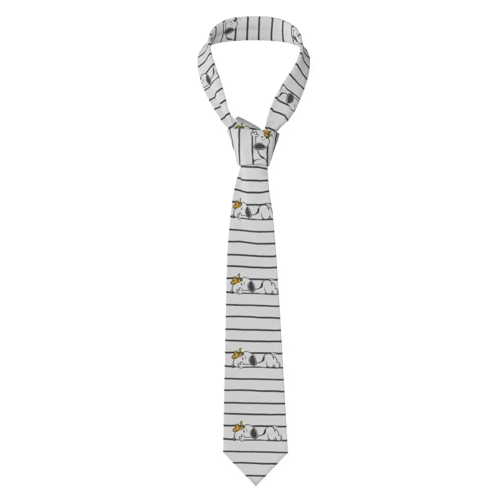 Personalized Fashion S-Snoopys Neckties Men Silk Cartoon Office Neck Tie