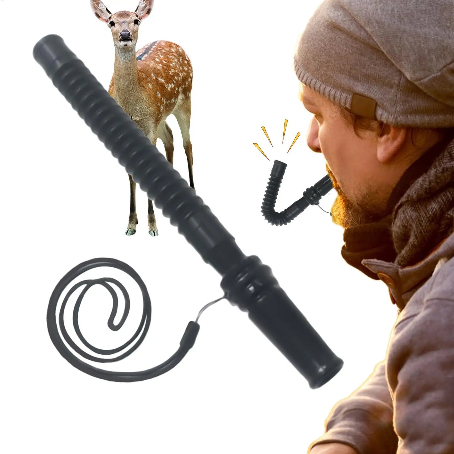 Hunting Deer Call Outdoor Hunting Realistic Sounds Deer Call Portable Hunters Lure Equipment with Realistic Vocalizations