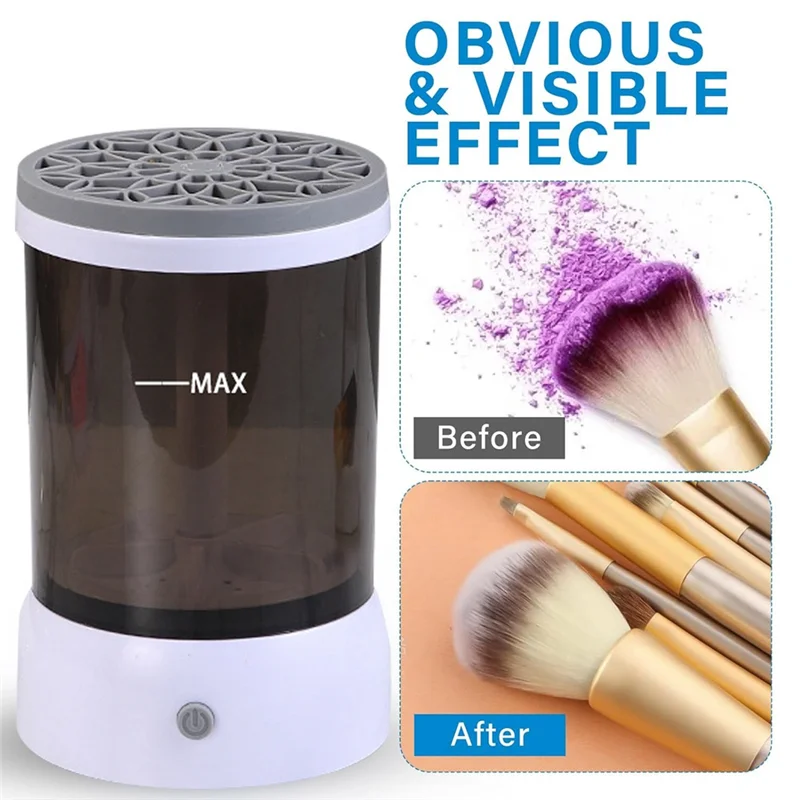 AA20-Makeup Brush Cleaner Electric Makeup Brush Cleaner Machine+Makeup Brush Cleaner Mat For All Size Makeup Brush Tools Durable