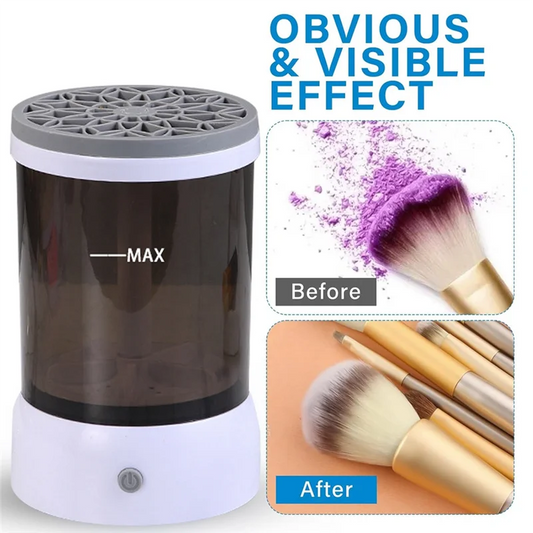 AA20-Makeup Brush Cleaner Electric Makeup Brush Cleaner Machine+Makeup Brush Cleaner Mat For All Size Makeup Brush Tools Durable